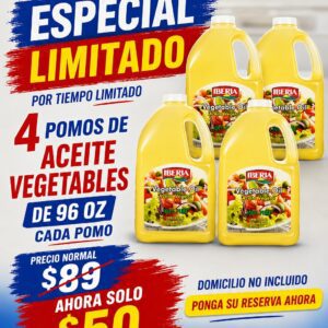 CE-2000 Iberia Aceite De Vegetales 96 OZ Juego de 4