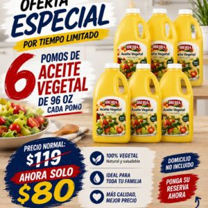CE-2001 Iberia Aceite De Vegetales 96 OZ Juego de 6
