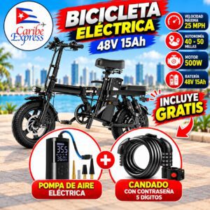 CE-142 Bicicleta Pegable 48v 15amp Adulto Bomba De Aire y Candado
